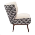 thumbnail image 4 of Ox Bay Tufted Cotton Armchair with Bird Print, Cream/Black, 4 of 11