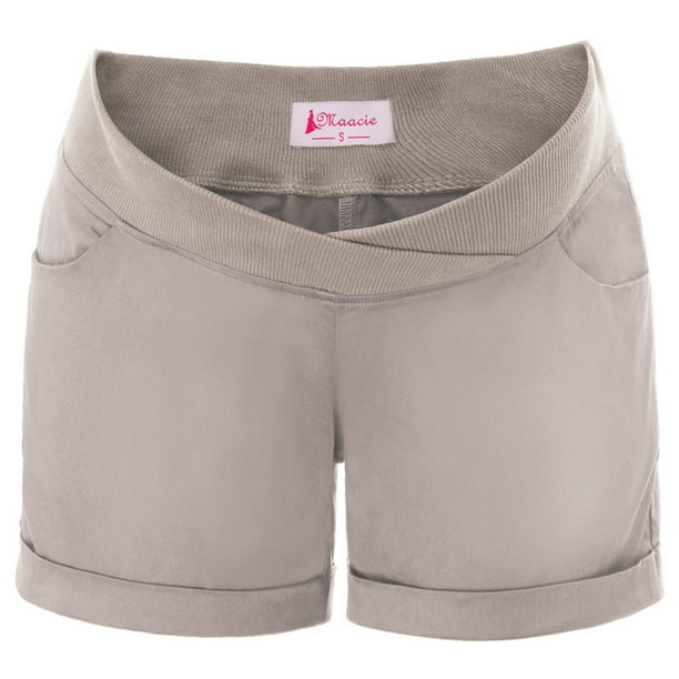 elastic waist maternity shorts