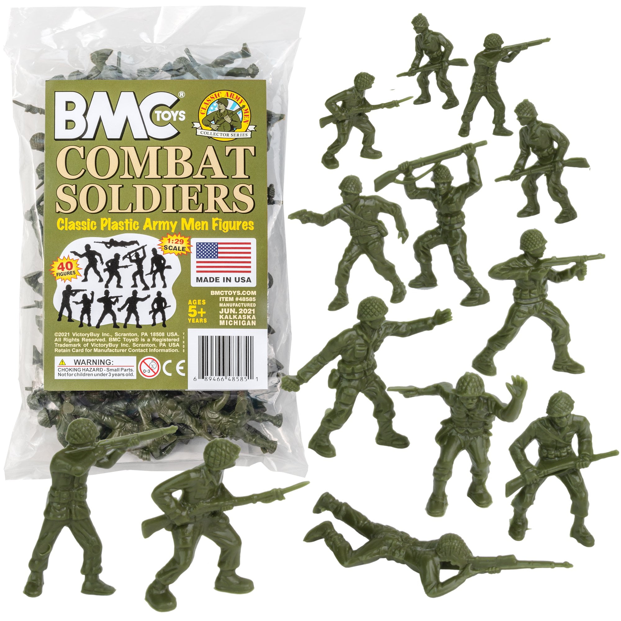 100 pcs Military Playset Plastic Toy Soldiers Men 3.8cm Figures 