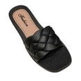 thumbnail image 2 of yuksok Womens Slide Sandals Casual Slippers Braided Strap Flat Shoes Fashion Slides 38 39, 2 of 9