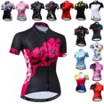 thumbnail image 2 of Maillot de ciclismo Weimostar Flower para mujer, ropa de ciclismo de equipo profesional, camisetas de verano para bicicleta de montaña, camiseta de ciclismo de carretera, maillot de ciclismo, 2 of 5