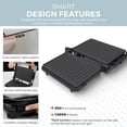 thumbnail image 5 of Electric Griddle Panini Press Sandwich Maker - Stainless Steel Grill With Aluminum Non-stick Coating 180-degree Hinge For Thick And Thin Foods, 5 of 7
