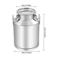 thumbnail image 2 of 13.25Gal/50L Milk Can Stainless Steel Seamless Milk Jug Milk Pail, Anti-Leak Liquid Storage Container with Tight Lid and Handle, 2 of 7