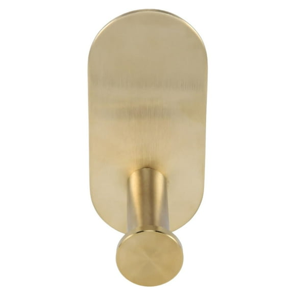 Cuxi Wall Mounted Towel Hook, Brushed Gold Towel Bar Rack for Bathroom, Adhesive No Drill Towel Holder, Modern Hardware Accessory 10Cm, Gold Single Hook Gold