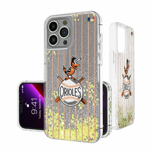 Baltimore Orioles 1954-1963 Cooperstown Pinstripe iPhone Glitter Case