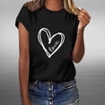 thumbnail image 2 of Camiseta de mujer Camisetas divertidas y lindas de manga corta Camiseta de otoño Hearth Love Camiseta de regalo Tops Blusa Regalo para parejas Pompotops hkajfhjk458003, 2 of 6