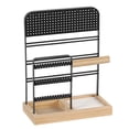 thumbnail image 1 of Organizador de joyas, soporte duradero, portátil, moderno, decoración, estante de exhibición elevador Negro, 1 of 9