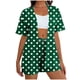 thumbnail image 1 of Mujeres largo cardigan con bolsillos estilo de moda suelto no posicionamiento impreso manga corta y pantalones cortos conjunto de bolsillo sudadera y pantalones conjunto para mujeres, 1 of 6