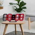 thumbnail image 4 of Los despertadores del reloj de pared de Digitaces del LED, luz de 8D LED adornan los relojes, para la oficina de Bedroont de la cocina, 4 of 5