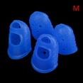 thumbnail image 1 of 4Pcs/Set Fingertip Protectors For Ukulele Guitar S M L Transparent Blue Color Silicone Finger Guards Guitar He Qiyong unisex, 1 of 2