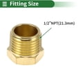 thumbnail image 2 of Accesorios de tubería de latón Unique Bargains 1/2"NPT Tapón de cabeza hexagonal 3 Pcs, 2 of 7