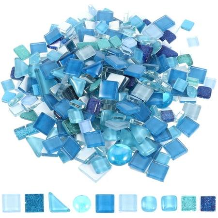 

NUOLUX 1 Bucket of Mosaic Tiles Pieces Handmade Craft Material DIY Household Mosaic Pieces