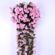 thumbnail image 3 of 2 racimos de pétalos de flores artificiales colgantes, flores artificiales colgantes de glicina para la decoración del hogar de la boda (rosa claro) ER, 3 of 5