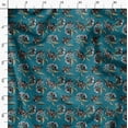 thumbnail image 3 of Soimoi Florals Print, Velvet Fabric, Decor Sewing Fabric by The Yard 54 Inch Wide,Decorative Fabric for Upholstery and Home Accents, Teal Blue, 3 of 6