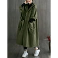 thumbnail image 3 of Spring and Autumn New Fashionable Large Pocket Long Women's Coat Literary Style Loose Casual Hooded Windbreaker, 3 of 5