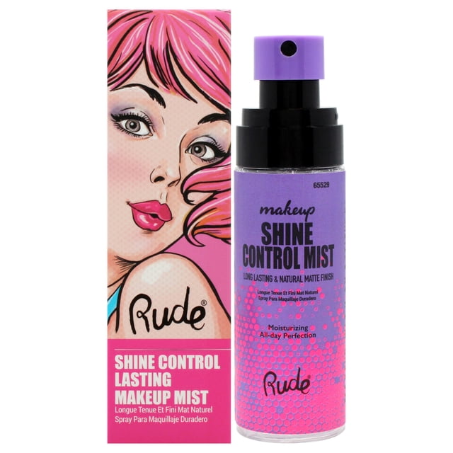 Bruma de maquillaje duradera Shine Control de Rude Cosmetics para mujeres - Bruma de 2.028 oz