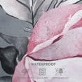 thumbnail image 5 of Flower Shower Curtain Set Modern Floral Shower Curtains Grey Pink Botanical Farmhouse Fabric Shower Curtains for Bathroom Home Hotel Plants Shower Curtains for Bathtub 72 x 72 Inches With Hooks, 5 of 6