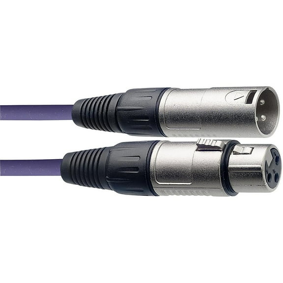 Stagg XLR Microphone Cable 20' - Assorted Colors Purple