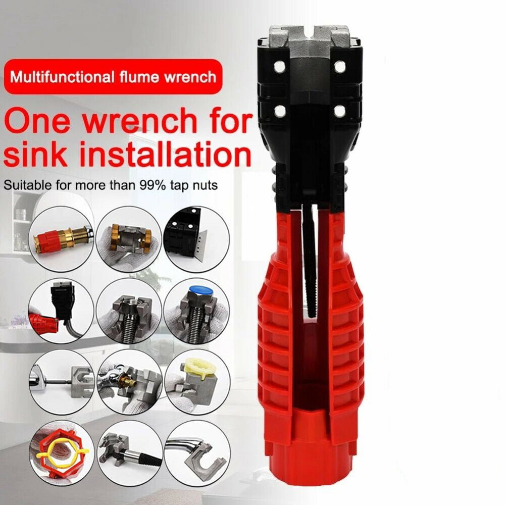 Multi-Purpose Basin Wrench 18 in 1 Wrench Plumbing Faucet and Sink Installer 