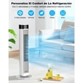 thumbnail image 2 of YKSLZ Ventiladores de Torre 40 Pulgadas, Max 9m/s, Ventiladores Oscilantes 90°, 4 Modos 3 Velocidades,Temporizador 12H, Pantalla LED Táctil, Ventilador de Pie para Dormitorio Oficina en Casa (Blanco), 2 of 5