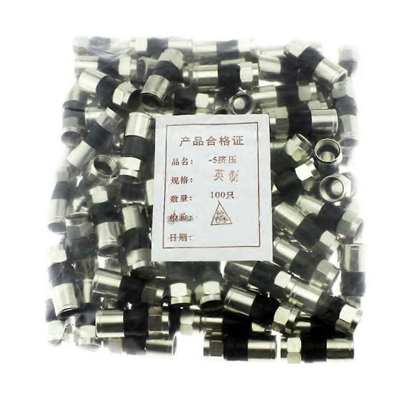 100PCS/Bag Waterproof 75-5 RG6 Extruded F-Head Universal Connector-B