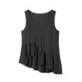 thumbnail image 4 of CHENHANN Women's Plaid Sleeveless Shirt Round Neck Loose Fit Casual Summer Top M, 4 of 4