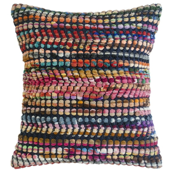 LR Home Nomad 20" x 20" Rainbow Striped Cotton Blend Adult Decorative Throw Pillow