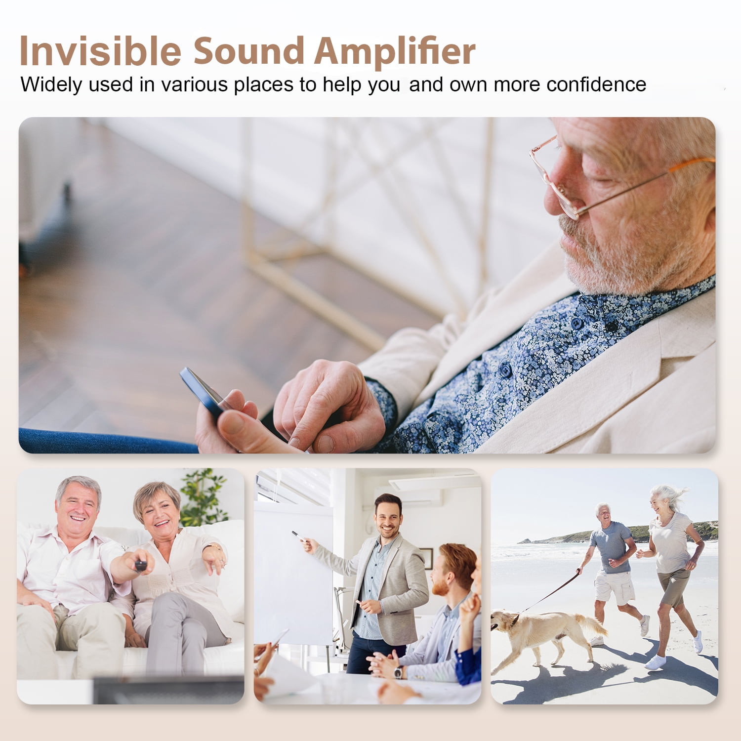 Hearing Digital Personal Sound Amplifiers Devices for Adults Noise Cancelling Hearing Devices with Charging Box