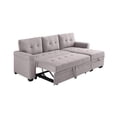 thumbnail image 4 of Pemberly Row Linen Reversible Sleeper Sectional in Light Gray, 4 of 11