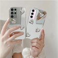 thumbnail image 4 of For Samsung Galaxy S23 Ultra S22 Plus 5G S10 S10e Glossy 3D Love Heart Mirror Phone Case S23Ultra S22Ultra S22PLus Cover S 23 22, 4 of 4