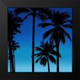 thumbnail image 2 of Jensen, Mia 15x15 Black Modern Framed Museum Art Print Titled - Palms Black on Blue II, 2 of 5