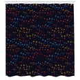 thumbnail image 3 of Ambesonne Dark Blue Shower Curtain, Vibrant Stars Flowers, 69"Wx84"L, Multicolor, 3 of 3