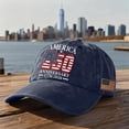 thumbnail image 2 of 250th Anniversary USA Hat 1776-2026 Patriot Baseball Cap Adjustable Classic Retro Embroidered Hat for Men Women Gifts,Navy, 2 of 6