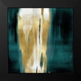 thumbnail image 2 of Wright, Christine 20x20 Black Modern Framed Museum Art Print Titled - Free Fall Green with Gold I, 2 of 5