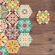 thumbnail image 2 of 10 piezas de mosaico hexagonal impermeable para cocina y baño. 9, 2 of 9