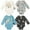White / gray / blue / black, variant on Disney Pixar Toy Story Woody Buzz Lightyear Jessie Newborn Baby Boys 4 Pack Bodysuits Newborn to Infant