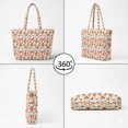thumbnail image 4 of Jeiento Gingerbread Christmas Print Quilted Tote Bag for Women Large Capacity Shoulder Purse Handle Handbag for Holiday Shopping Work Travel Festive Gift, 4 of 7