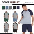 thumbnail image 3 of Iceglad Men's Pajamas Set Long Sleeve Sleepwear with Pockets Comfortable Lightweight Pjs Sets for Men, 3 of 7