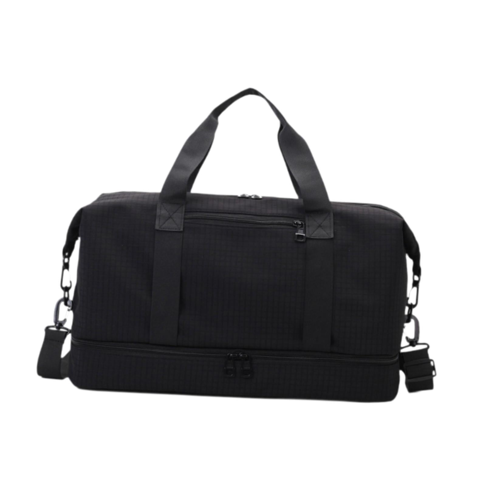 Segolike Airlines Gym Bag Mini Duffel Bag Tote Weekend Bag Personal Item Bag Underseat Carry on Bag for Women Men Holiday Trips Hiking Black