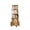 5-Tier | Natural Wood, variant on IVV 5-Tier Round Rotating Bookshelf with Bottom Compartment and Rolling Wheels, Modern Farmhouse 360° Spinning Bookcase Tower in Natural, 55.91"H for Bedroom, Living Room, Study