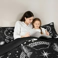 thumbnail image 5 of Homewish Teens Black Cat Full Size Comforter Sets 3-Piece,Sun And Mooon Bedding Comforter Set,Bohemian Boho Theme Lightweight Bedding Sets,Microfiber Bedroom Decor,Reversible, 5 of 8