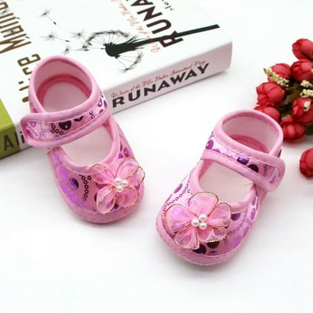 

AVAIL Baby Girls Shoes Fashion Toddler Sweet Flower Elastic Band Newborn Walking Shoes 0-18M