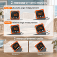 Printable Precision Protractor Digital Angle Finder and Protractor Cube, Tangerine, Precision Level ...