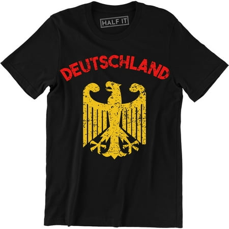 Deutschland Herren Altdeutsch mit Wappen Schwarz Germany Men's Tee Shirt