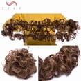 thumbnail image 4 of SEGO Long Messy Bun Hair Piece Ponytail Hair Extensions Juva Bun Scrunchie Curly Synthetic Hair Extension with Invisible Band Fake Magic Hair Bun Black Colors, 4 of 7