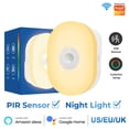 thumbnail image 5 of WiFi Tuya Smart LED Night Light PIR Lámpara con sensor de movimiento Control por voz (UE), 5 of 5