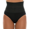 thumbnail image 6 of rygai High Waist Striped Body Shaper Butt Lifter Slimming Tummy Briefs Seamless Panties for Daily Wear,Black M, 6 of 8
