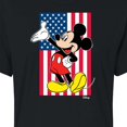 thumbnail image 3 of Disney - Mickey Flag - Juniors Cropped Cotton Blend T-Shirt, 3 of 5