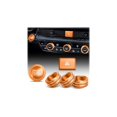 thumbnail image 1 of wonima02 for 2022-2025 Honda Civic, 2023-2025 Accord/CRV/HRV, 2023-2025 Acura Integra & 2025 ADX Accessories - 6pcs Aluminum Alloy Knob Cover Trim Set for Push Start, AC & Hazard Light (Orange), 1 of 1