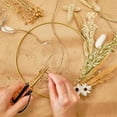 thumbnail image 2 of 6 Pieces 8 Inch Metal Floral Ring Centerpiece Strips 6 Wooden Stands for Table Decoration DIY Decorative Wall Hanging, 2 of 5